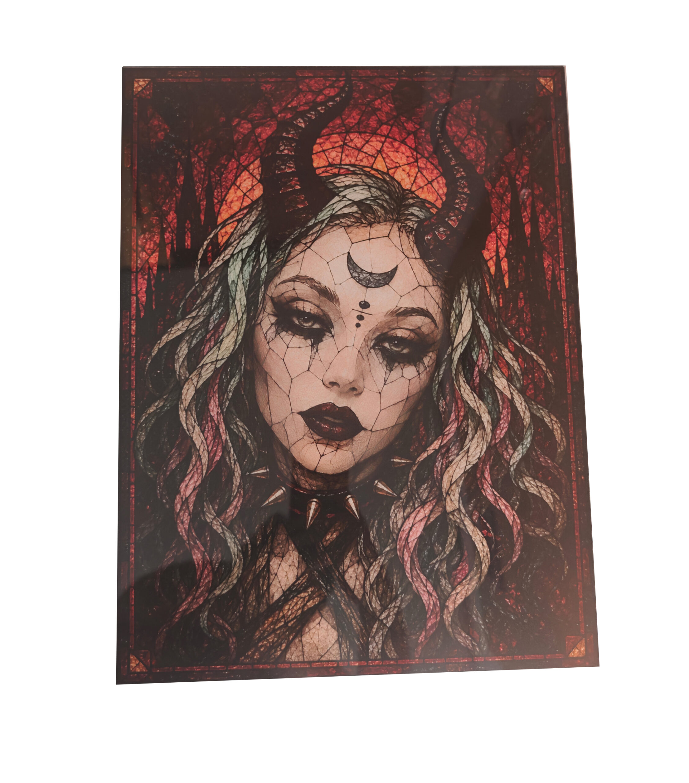 Naughty Natali: Gothic Witch Portrait – 2019 Halloweek Limited Edition Acrylic Art (Large) - Image 2